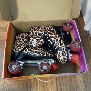 Impala Leopard Print Roller Skates